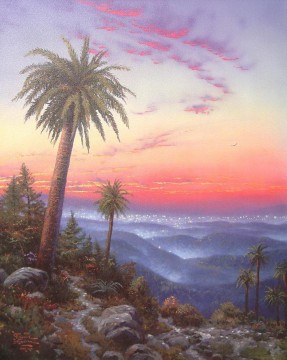 Desierto Atardecer Thomas Kinkade Pinturas al óleo